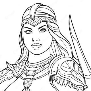 Warrior Princess Coloring Pages