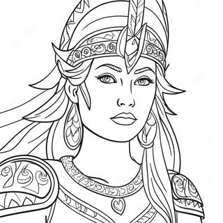 Warrior Princess Coloring Page 49863-39798