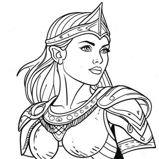 Warrior Princess Coloring Page 49863-39799