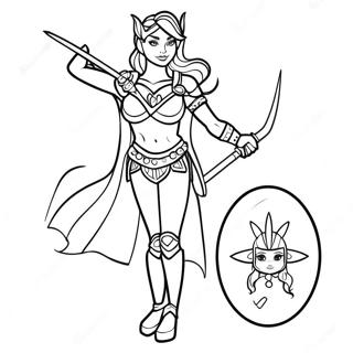 Warrior Princess Coloring Page 49863-39800