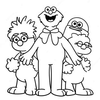 Sesame Street Characters Coloring Page 4987-4097