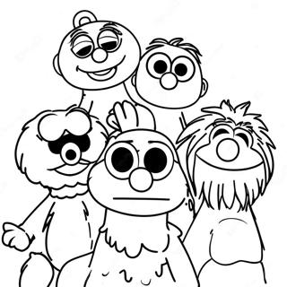 Sesame Street Characters Coloring Page 4987-4099