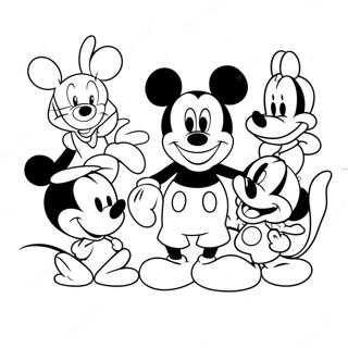 Mickey Mouse With Friends Coloring Page 49884-39821