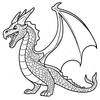 Majestic Fire Breathing Dragon Coloring Page 49894-39829