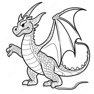 Majestic Fire Breathing Dragon Coloring Page 49894-39830