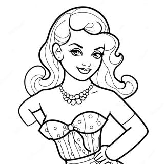 Pin Up Adult Coloring Page 49923-39847