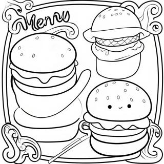 Colorful Menu Items Coloring Page 49944-39879