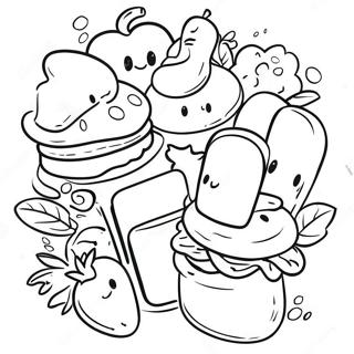 Colorful Menu Items Coloring Page 49944-39880