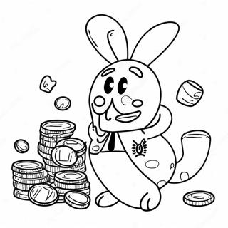 Mr Krabs Counting Money Coloring Page 49964-39881