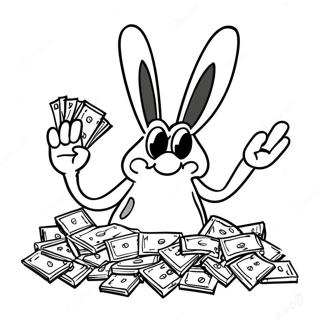 Mr Krabs Counting Money Coloring Page 49964-39883