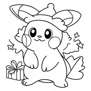 Pokemon Christmas Coloring Pages