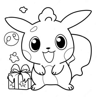 Pokemon Christmas Coloring Page 4996-4102