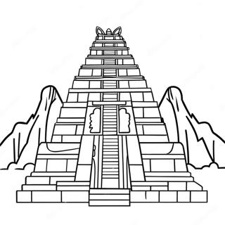 Ancient Inca Temple Coloring Page 49994-39911