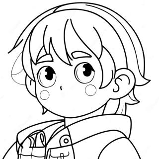 Boy Anime Coloring Page 50013-39921