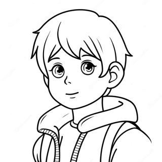 Boy Anime Coloring Page 50013-39922