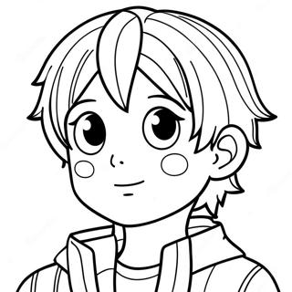 Boy Anime Coloring Page 50013-39924