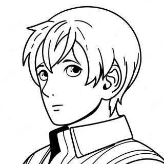 Cool Boy Anime Character Coloring Page 50014-39926