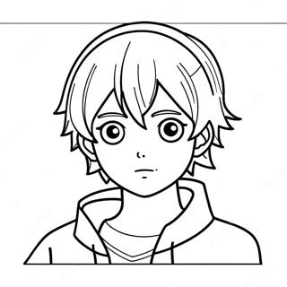 Cool Boy Anime Character Coloring Page 50014-39927