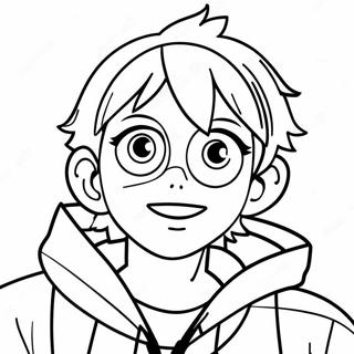 Cool Boy Anime Character Coloring Page 50014-39928