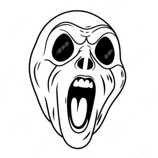 Scream Mask Coloring Page 50023-39930