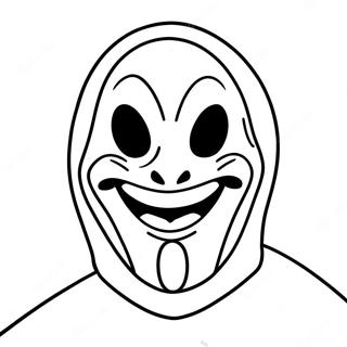 Scream Mask Coloring Page 50023-39931