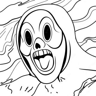 Scream Mask Coloring Page 50023-39932