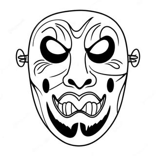 Creepy Scream Mask Coloring Page 50024-39933