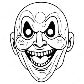 Creepy Scream Mask Coloring Page 50024-39936