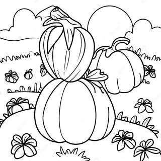 October Pumpkin Patch Coloring Page 50063-39963