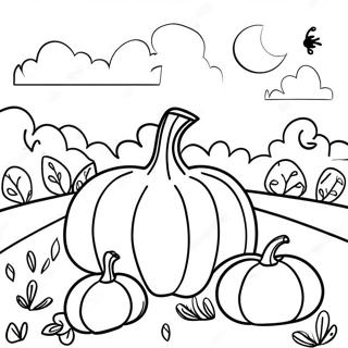 October Pumpkin Patch Coloring Page 50063-39964