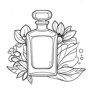 Elegant Perfume Bottle With Flowers Coloring Page 50074-39976