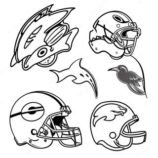 Colorful Nfl Team Logos Coloring Page 5007-4112