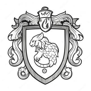 Hufflepuff House Crest Coloring Page 50093-39986