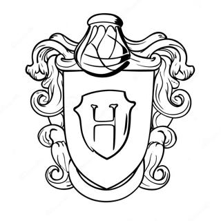 Hufflepuff House Crest Coloring Page 50093-39987