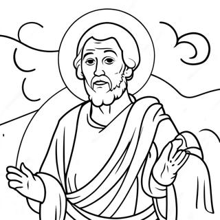 Isaiah With Colorful Background Coloring Page 50114-40004