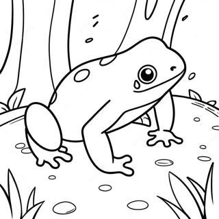 Colorful Poison Dart Frog In Rainforest Coloring Page 50124-40016