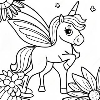 Unicorn Butterfly Coloring Page 50143-40031