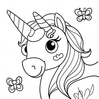 Sparkling Unicorn Butterfly Coloring Page 50144-40026