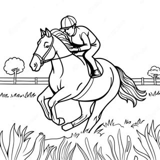 Race Horse Coloring Pages