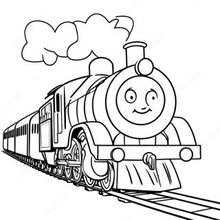 Percy The Train Chugging Along Coloring Page 50164-40061