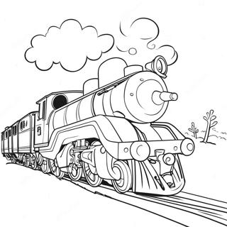 Percy The Train Chugging Along Coloring Page 50164-40064