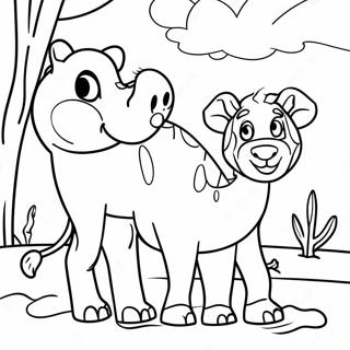 Safari Animals Coloring Page 5016-4120