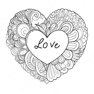 Share The Love Heart Coloring Page 50183-40054