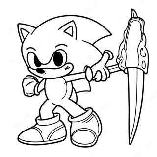 Sonic With A Sword Coloring Pages