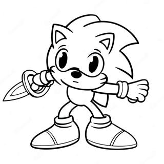 Sonic With A Sword Coloring Page 50193-40070