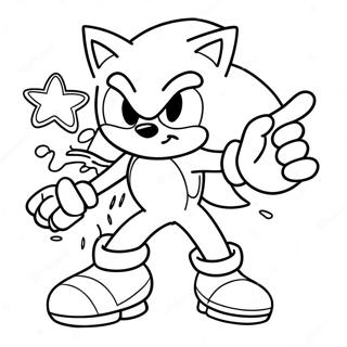 Sonic The Hedgehog Battling Enemies Coloring Page 50194-40066