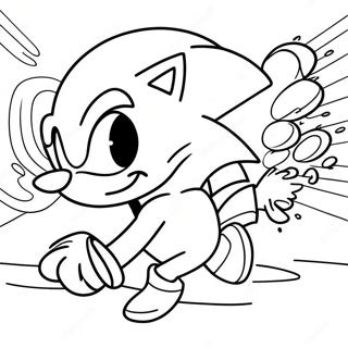 Sonic The Hedgehog Battling Enemies Coloring Page 50194-40067