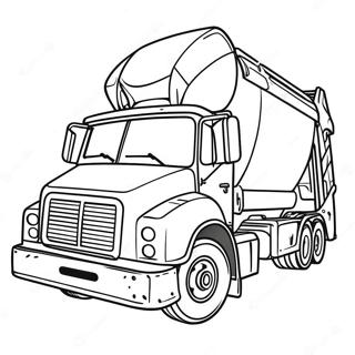 Garbage Truck Coloring Page 501-397