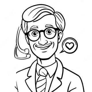 Friendly Eye Doctor With Glasses Coloring Page 50214-40085