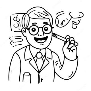 Friendly Eye Doctor With Glasses Coloring Page 50214-40088